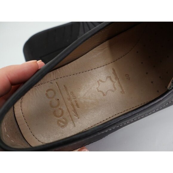 Ecco Men\'s Classic Moc Loafer Size 40 6 Driving Shoe Black Leather Slip On Comfy main image 6